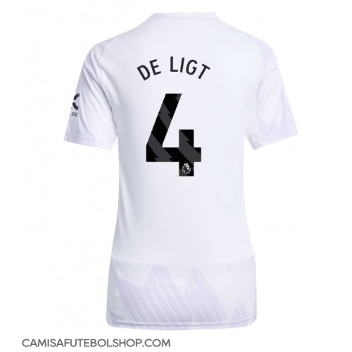Camisa de time de futebol Manchester United Matthijs de Ligt #4 Replicas 2º Equipamento Feminina 2025-26 Manga Curta